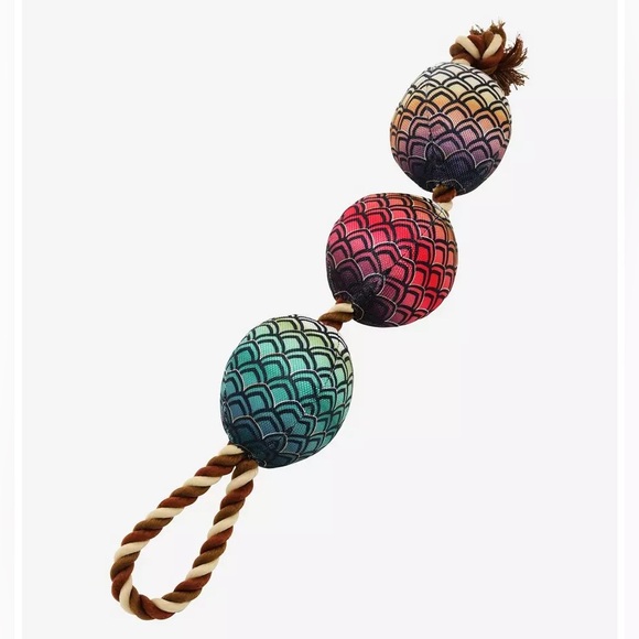 GAME OF THRONES Dragon Egg ROPE CHEW TOY! SQUEAKY Toy GOT Targaryen Dog Pets NWT - Picture 1 of 4